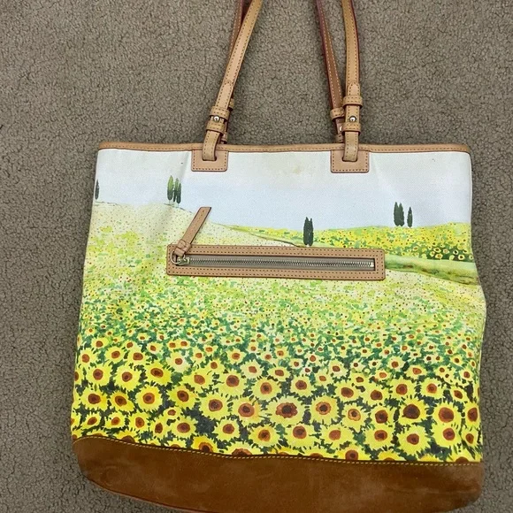 Dooney & Bourke Sunflower Field Tote Bag - Picture 5 of 16